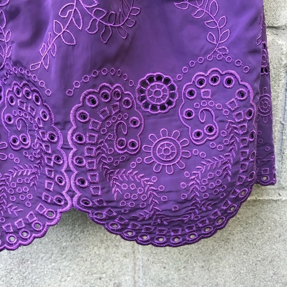 MINUET Purple Violet New With Tag Strapless Eyelet Party Dress Size Small NWT - Picture 12 of 16